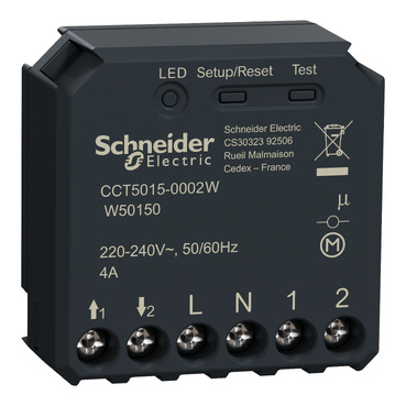 Imagine reală produs – Schneider Wiser comandă jaluzele CCT5015-0002W